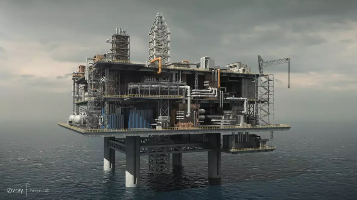 oil platform 3D model order