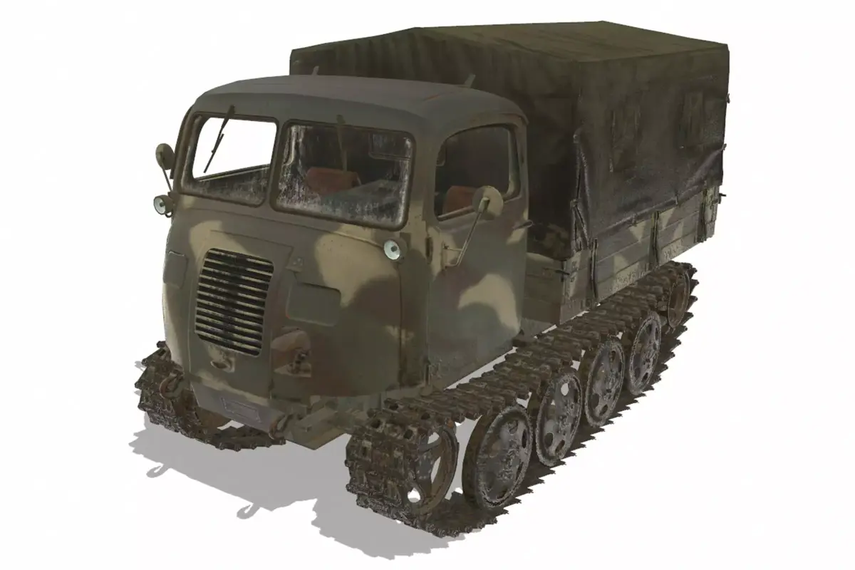 Raupenschlepper Ost Low-poly 3D model