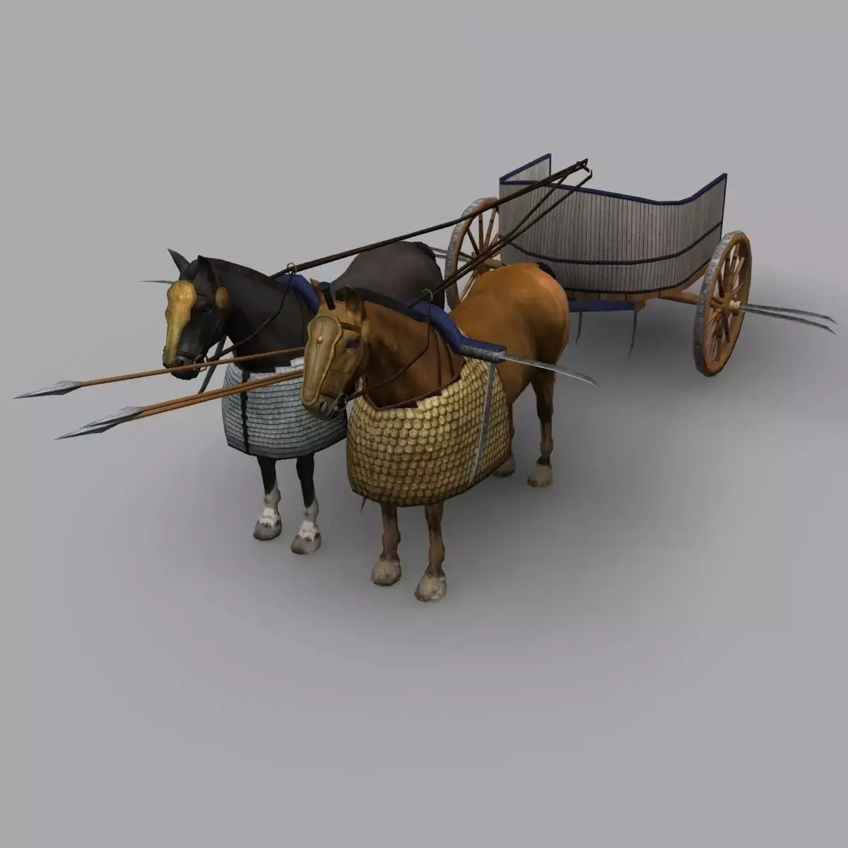Schythed Chariot Low-poly 3D model