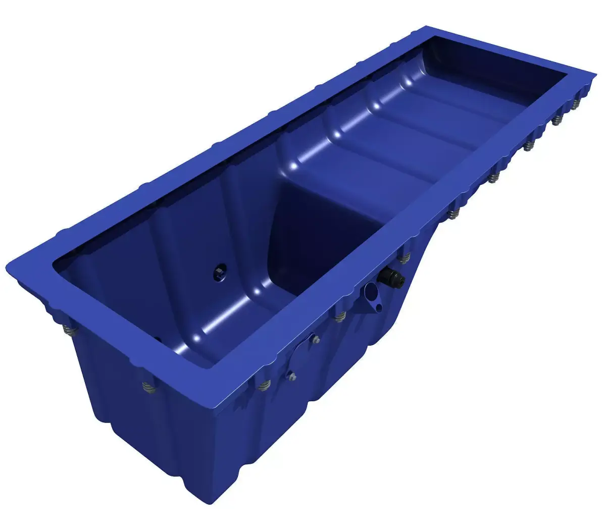 Blue Oil Sump Pan v4 3D model