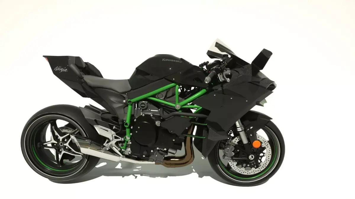 Kawasaki Ninja H2R  Low-poly 3D model