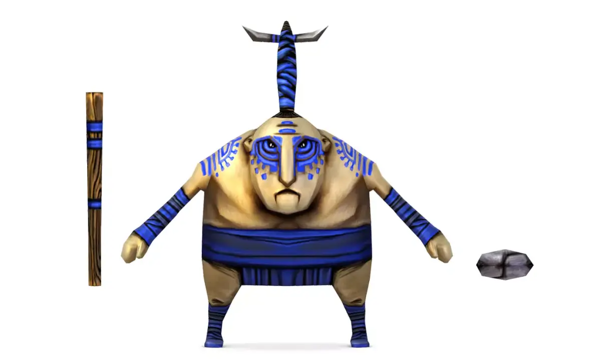 Low Poly Cartoon Creature Enemy Pygmy Low-poly 3D model