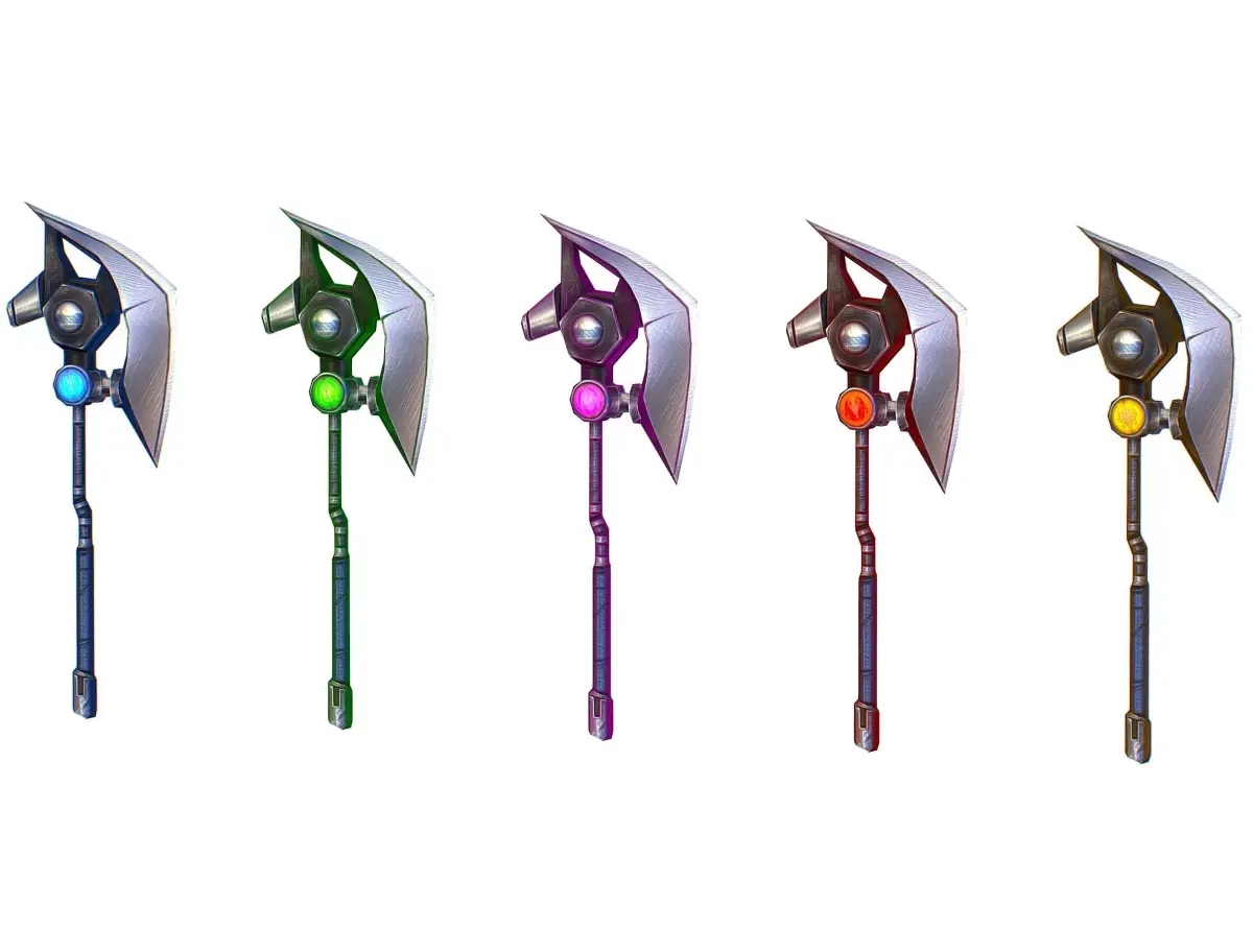 a set of cutting weapons  Low-poly 3D model