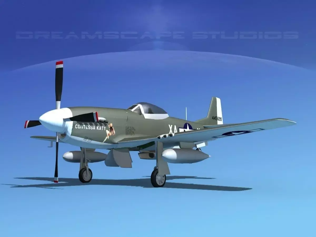 P-51D Mustang Contessa Katy 3D model