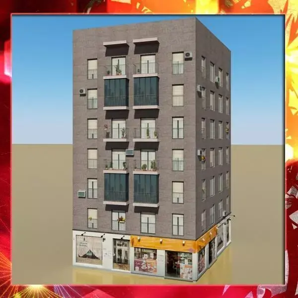 Photorealistic Low Poly Building 3D model order