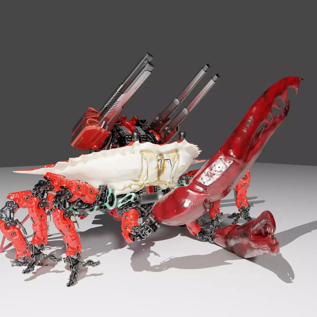 Carb-War-Robot-Cyberpunk 3D model