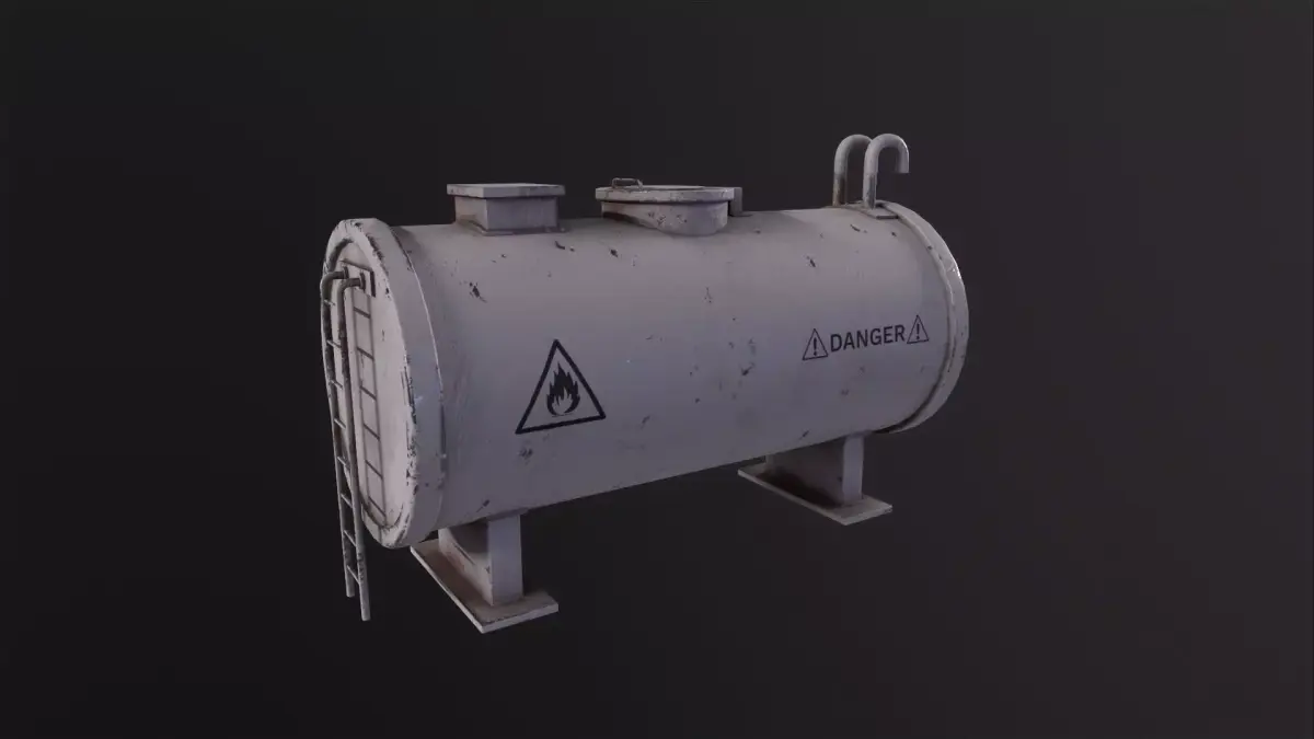 Fueltank 3D Model Low-poly 3D model