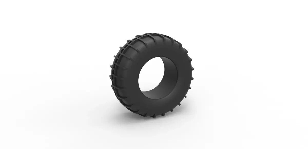 Dune buggy rear tire 12 Scale 1 to 25 3D print model