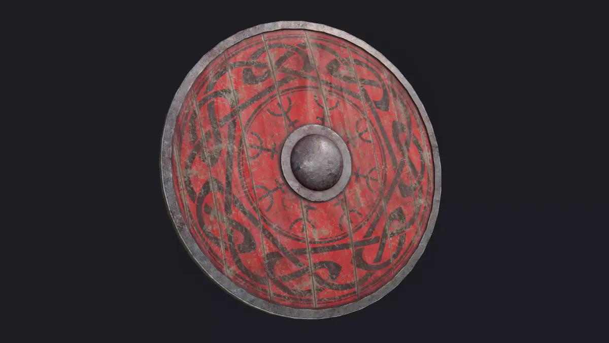 Realistik viking shield Low-poly Low-poly 3D model