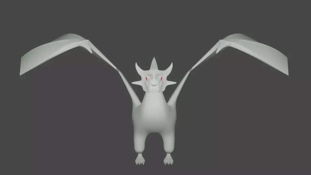 Dragao dragon with wings 3D model