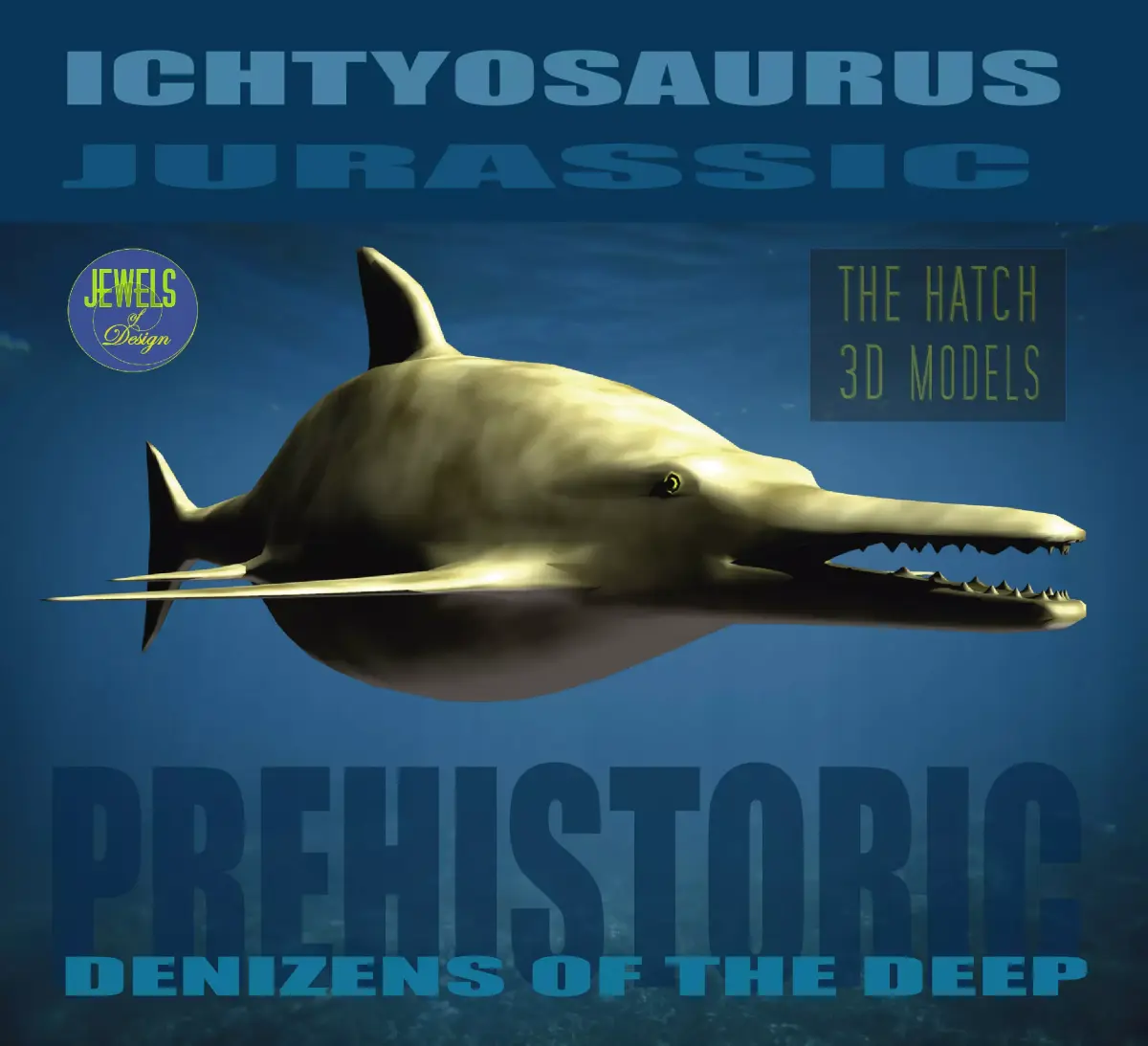 Ichtyosaurus shark Low-poly 3D model