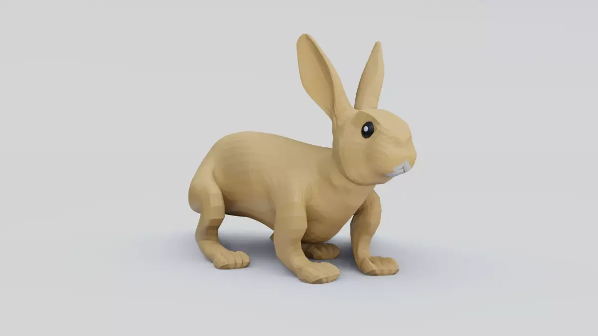 Lowpoly Rabbit Low-poly 3D model purchase