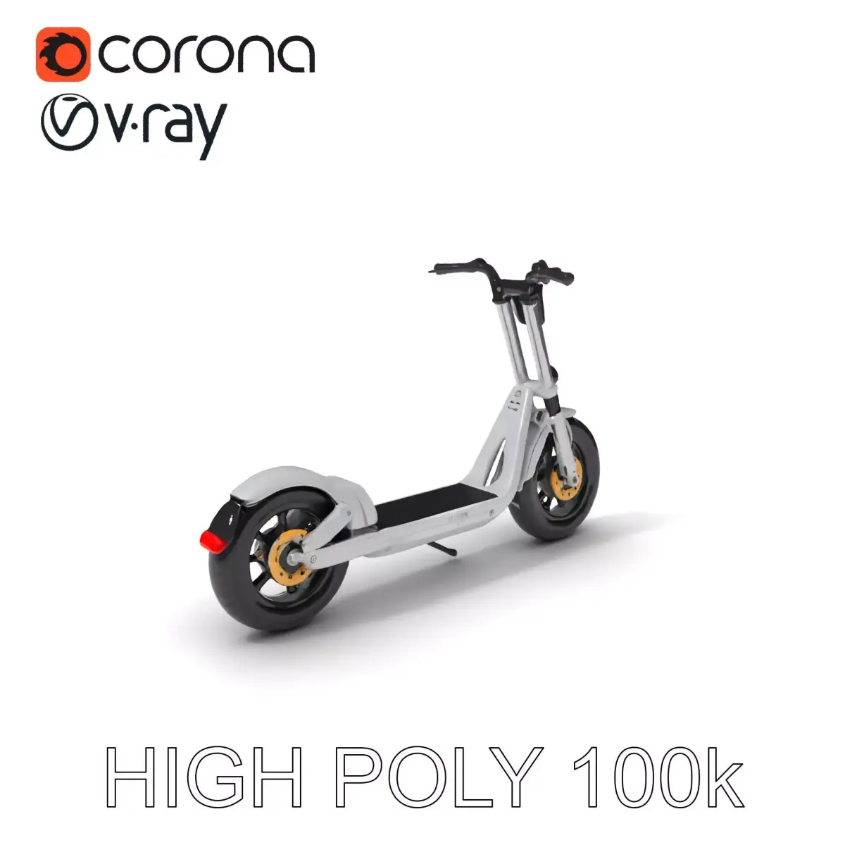 Modern Electric Scooter D Model Pack Low-poly 3D model purchase