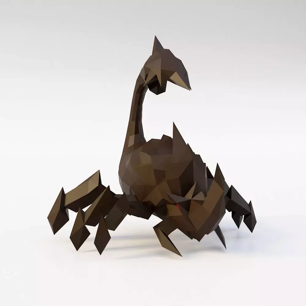 Scorpion 3d model made from polygons Low-poly 3D model