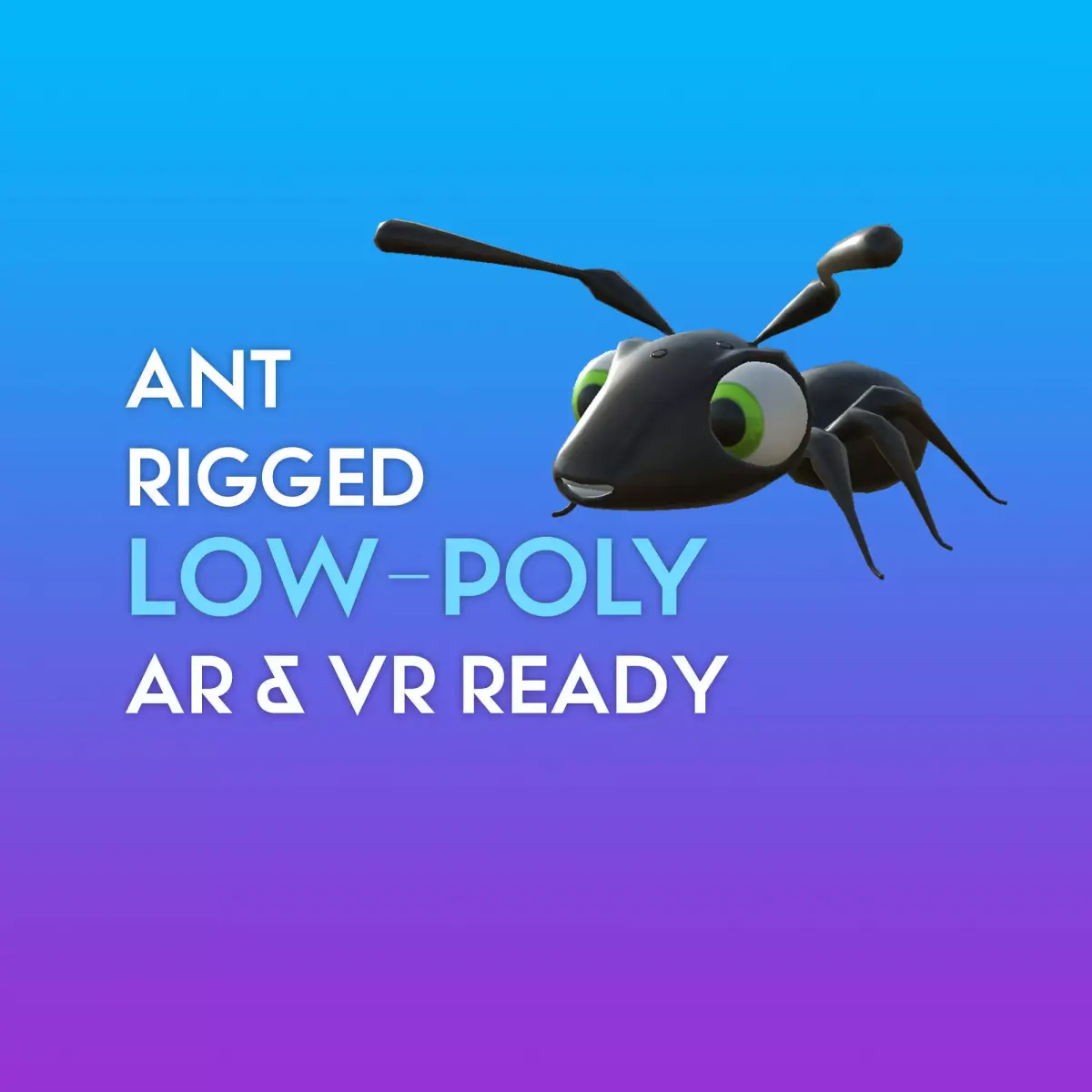 3D Ant disney Low-poly 3D model