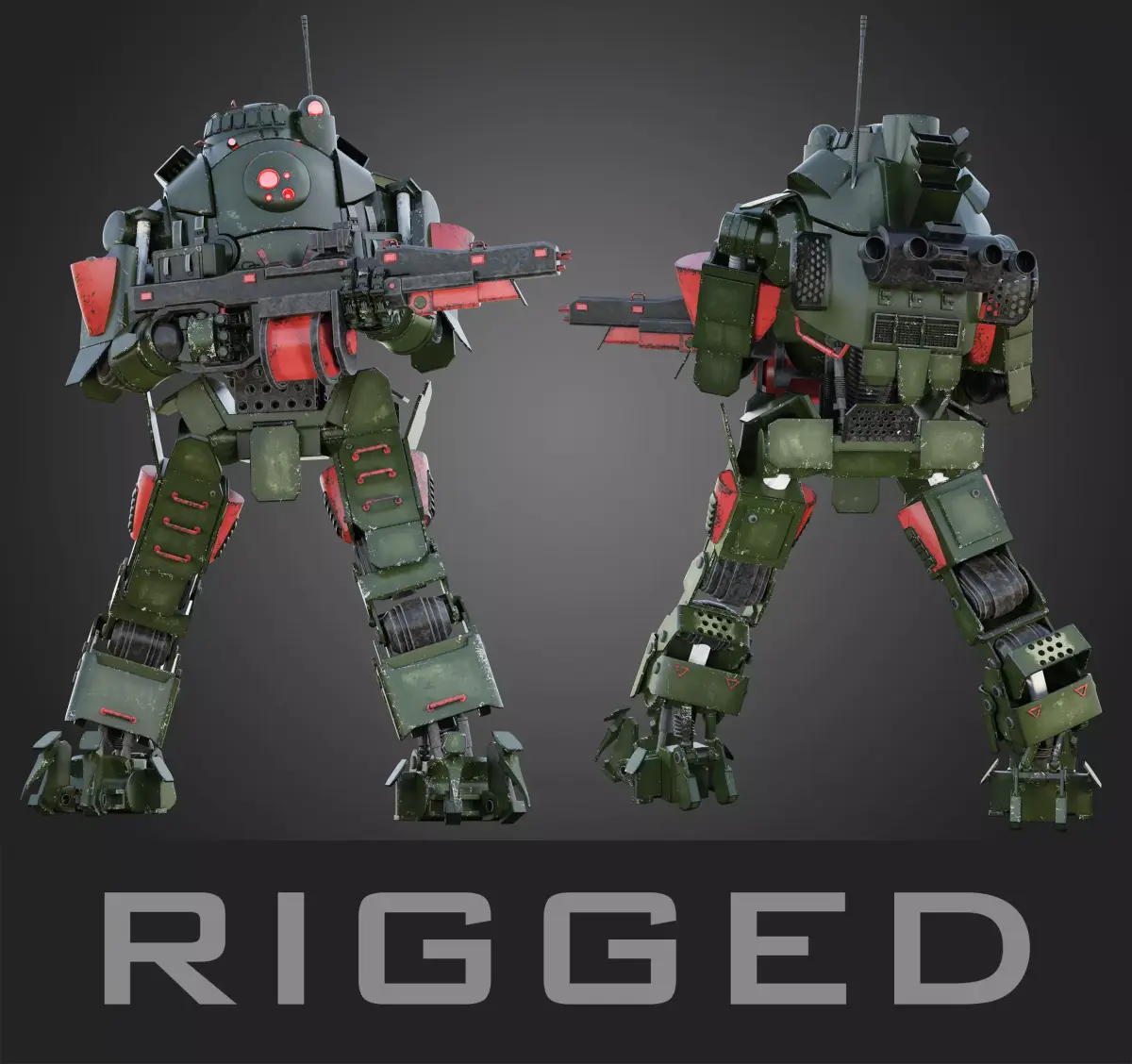 Titanfall Atlas RIGGED 3D model