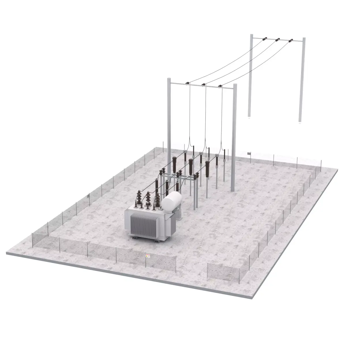 Electrical Substation 3D model buy