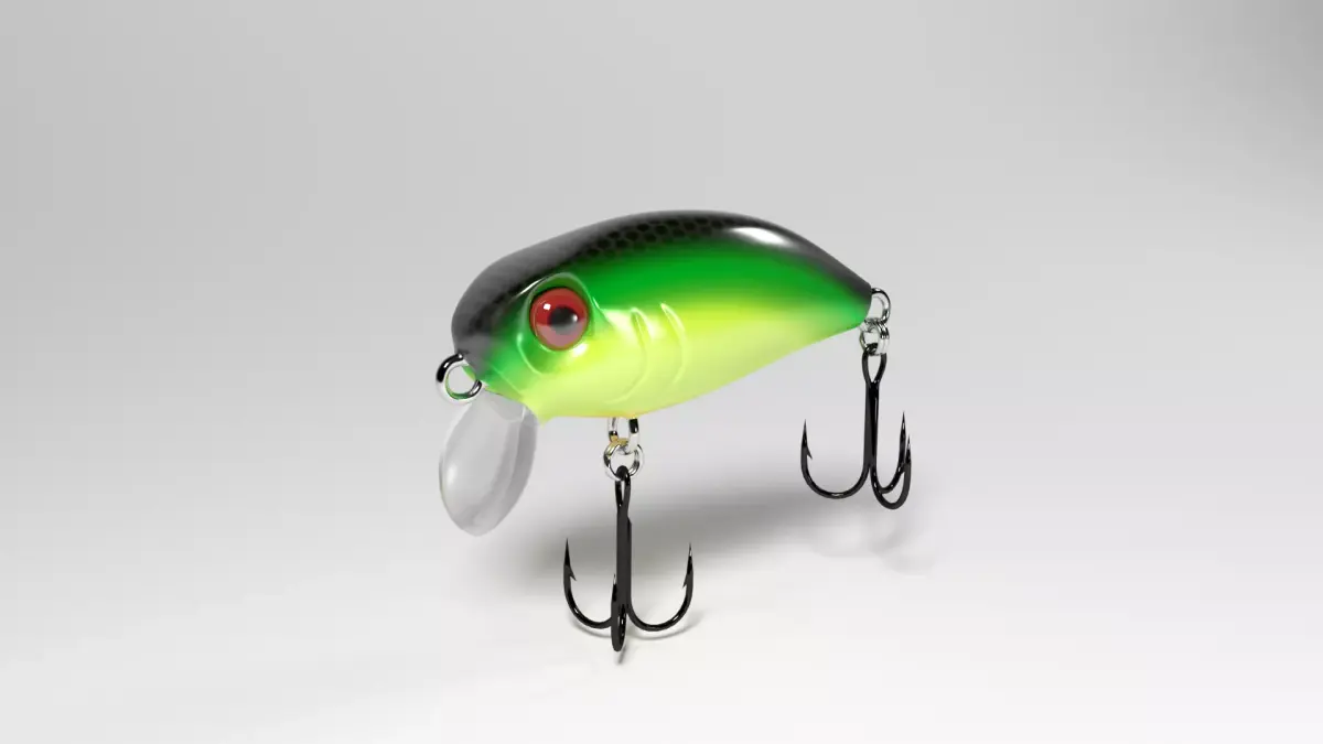 Crankbait hard lure 3D model