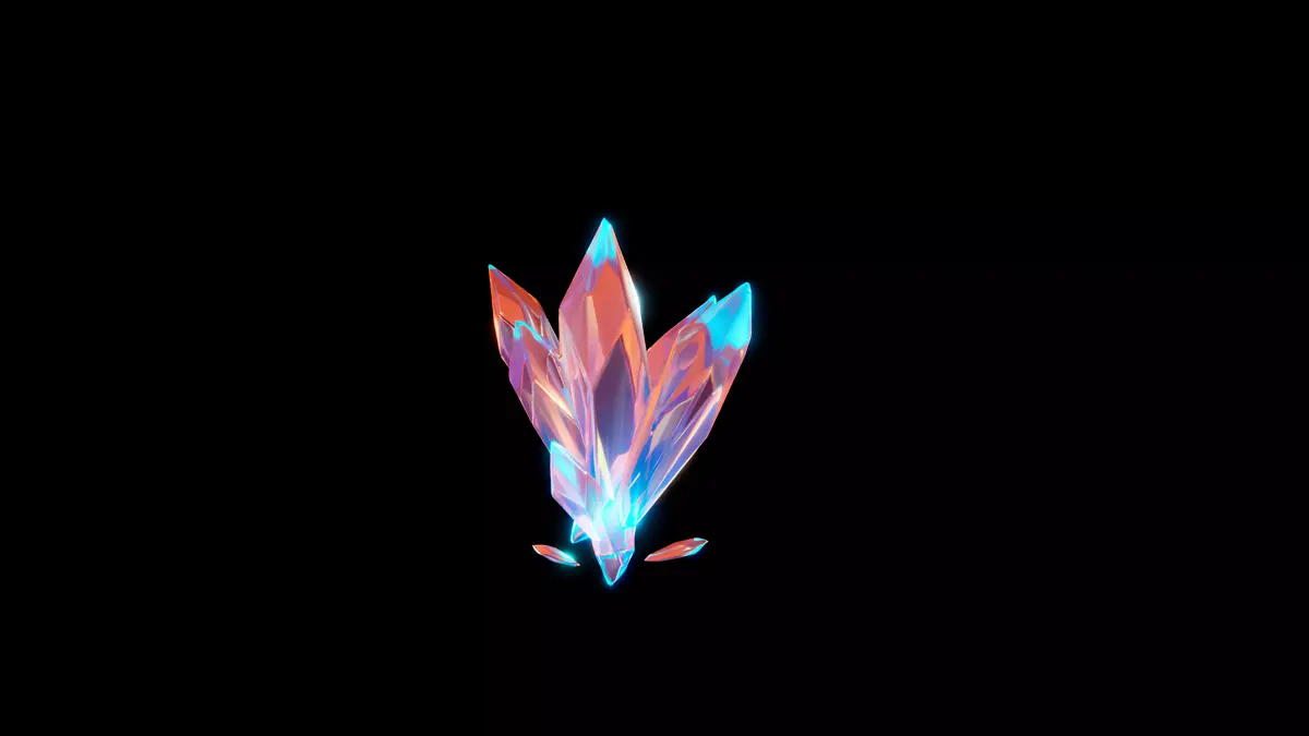 Stylized Glowing Crystal  3D model