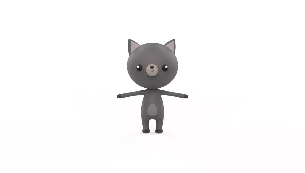 Stylized Character 001 Ratel Low-poly 3D model