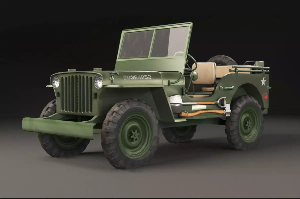 Jepp willys - military car 3D model