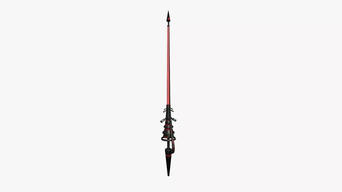SciFi War Lance A04 Red Black - Sci Fi Weapon Design Low-poly 3D model