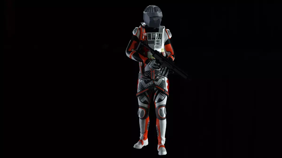 Robot Soldier - Assault Soldier Low-poly 3D model 4