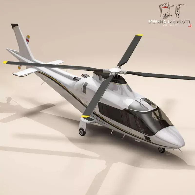 AW109 copter 3D model