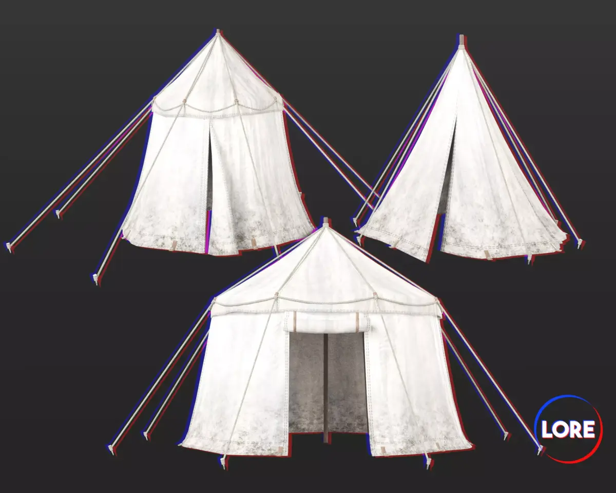 Medieval Collection Common Tents 3D Model Pack