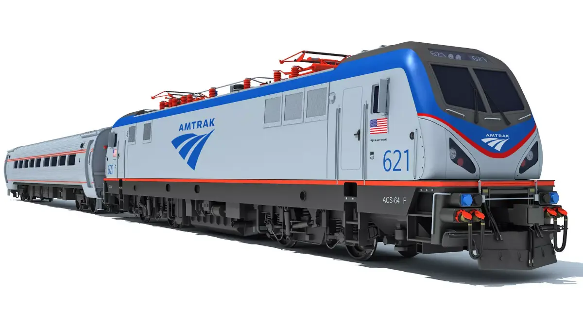 Amtrak Train 3D 3D model
