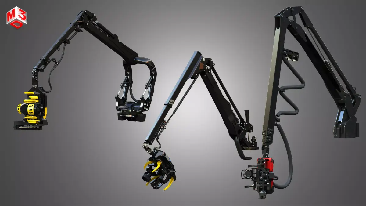 Forestry Harvester Cranes - 3 in 1 Package purchase