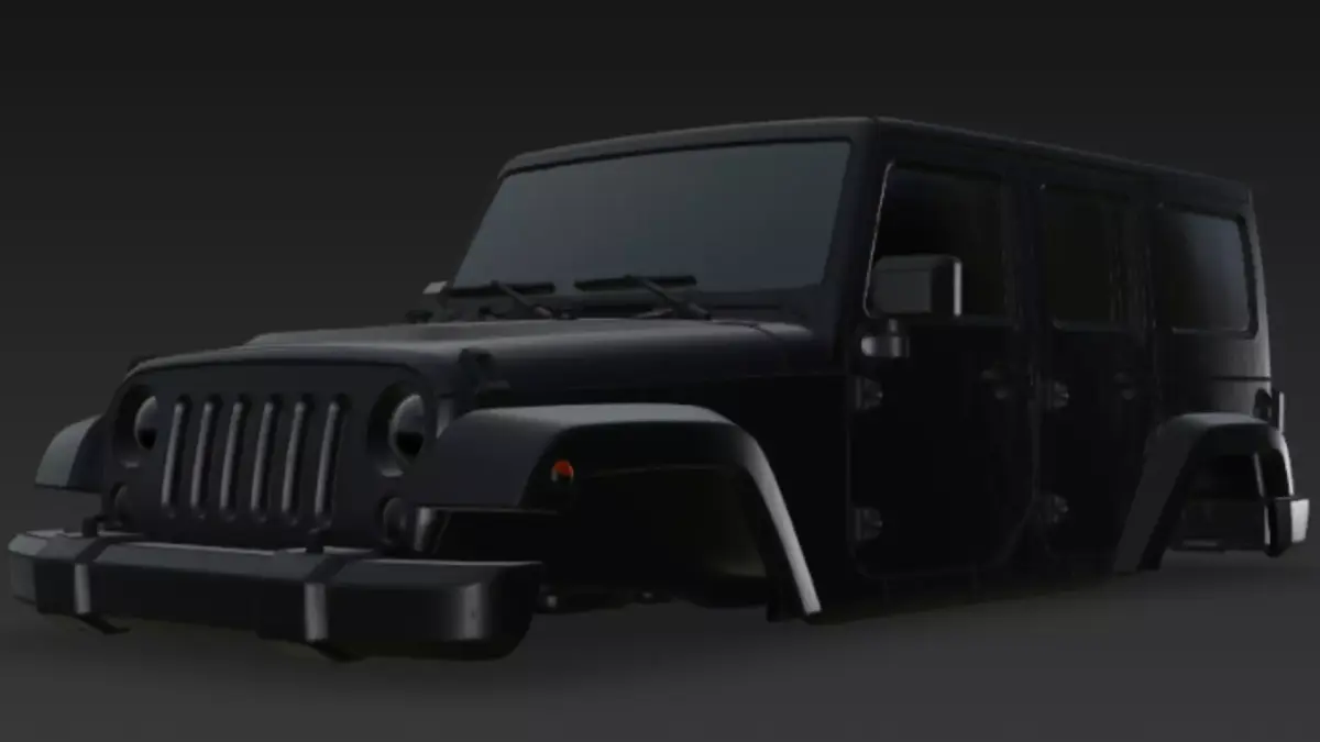 Black jeep body 3d model 3D model