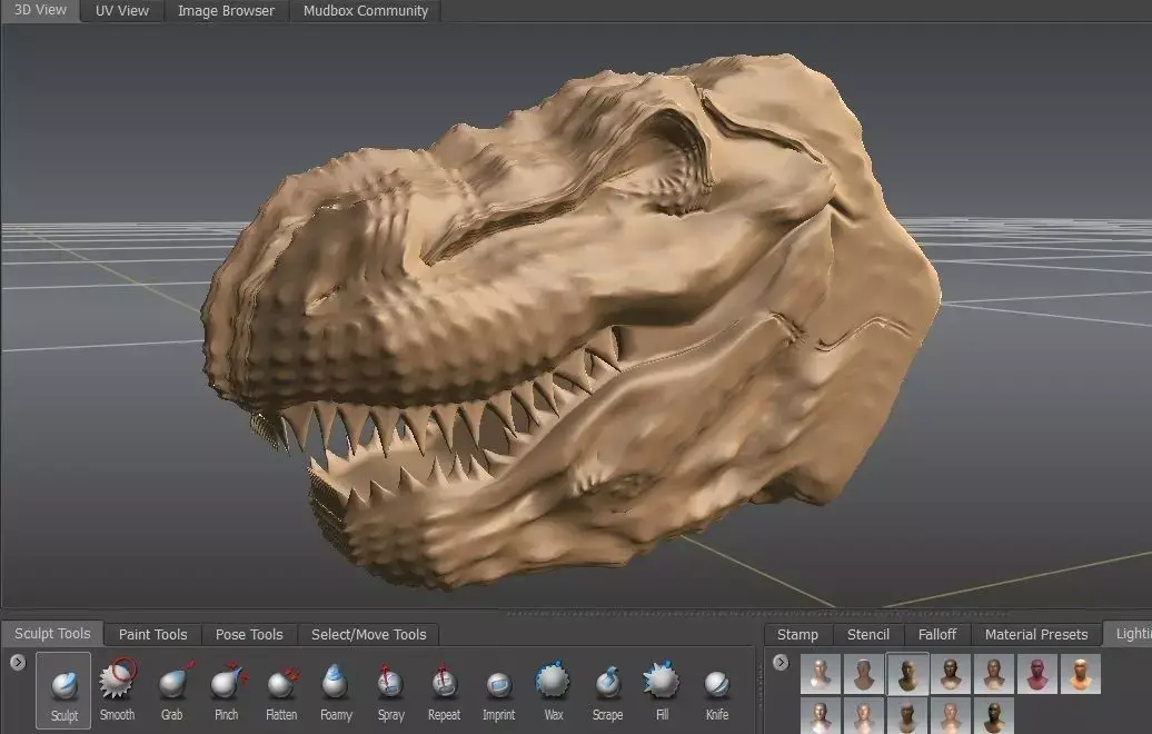 T-Rex head 3D model
