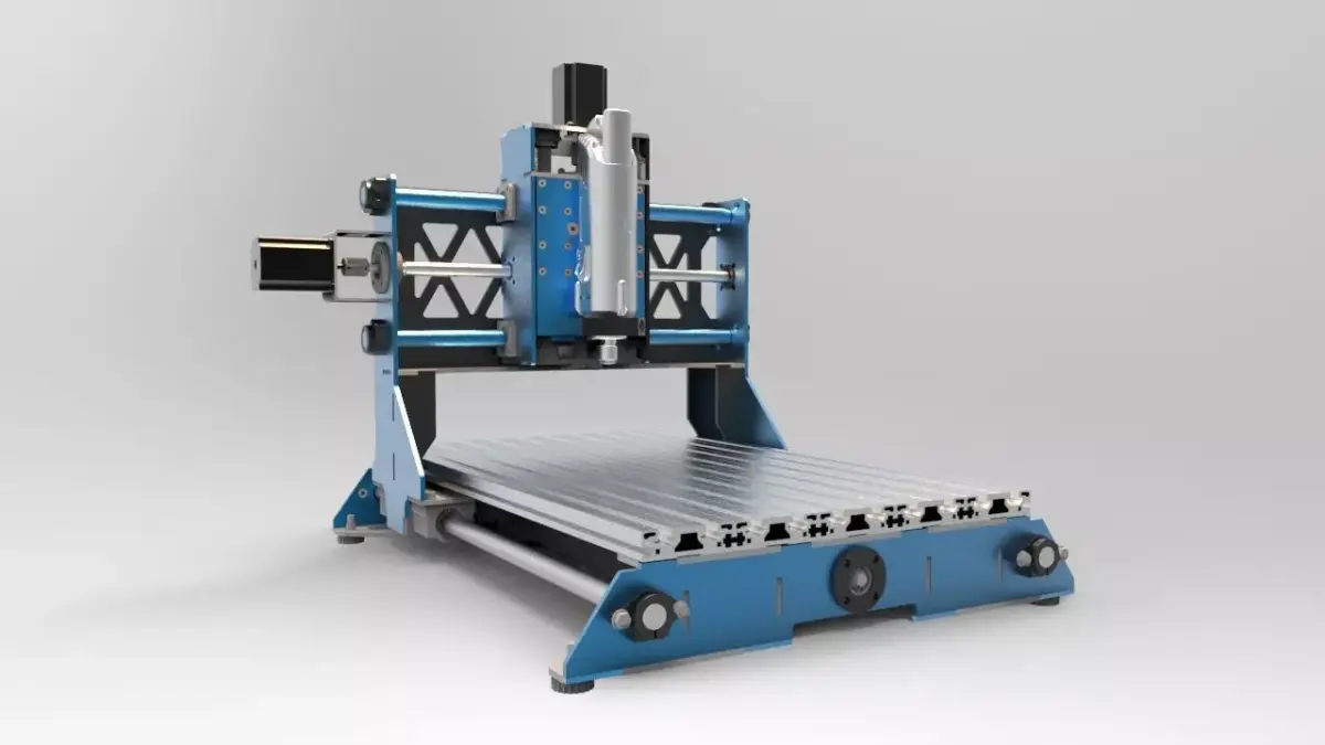 Cnc Machine Low-poly 3D model