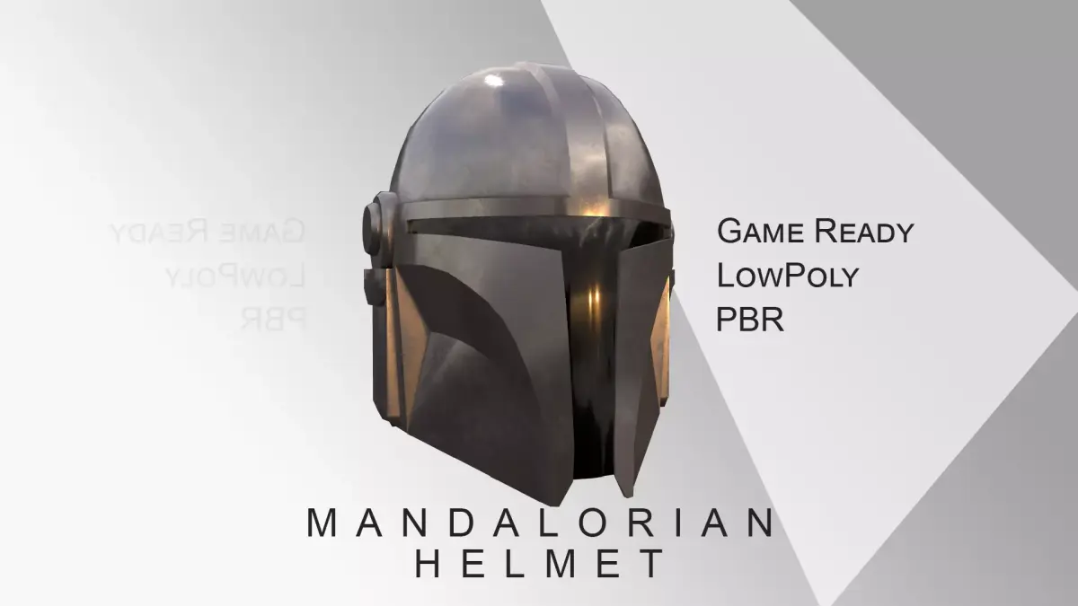 Mandalorian Helmet Star Wars Low-poly 3D model