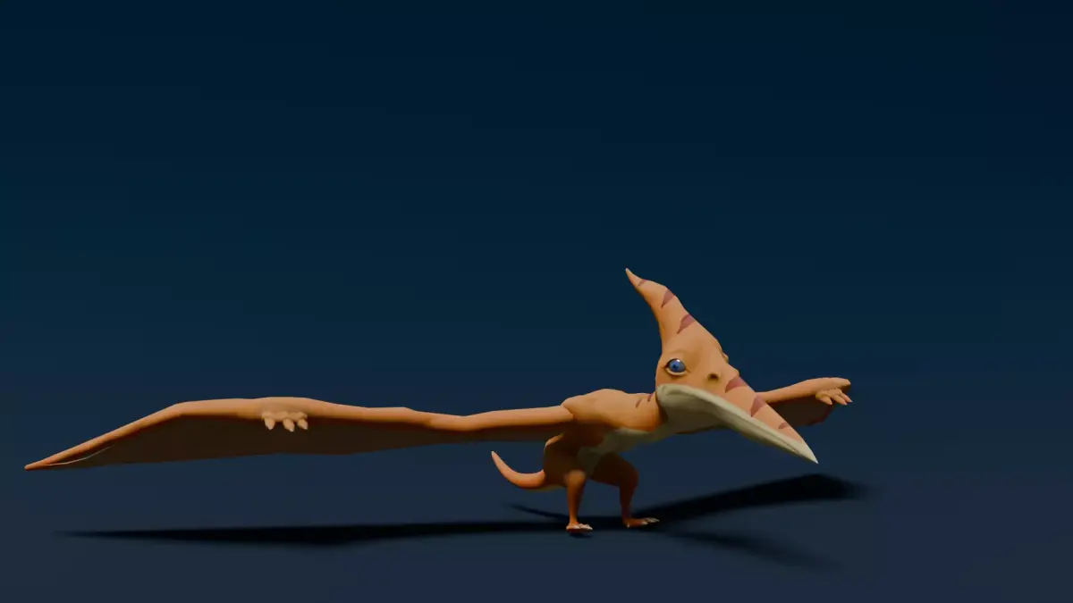 Pterodactyl Stylized Low-poly 3D model