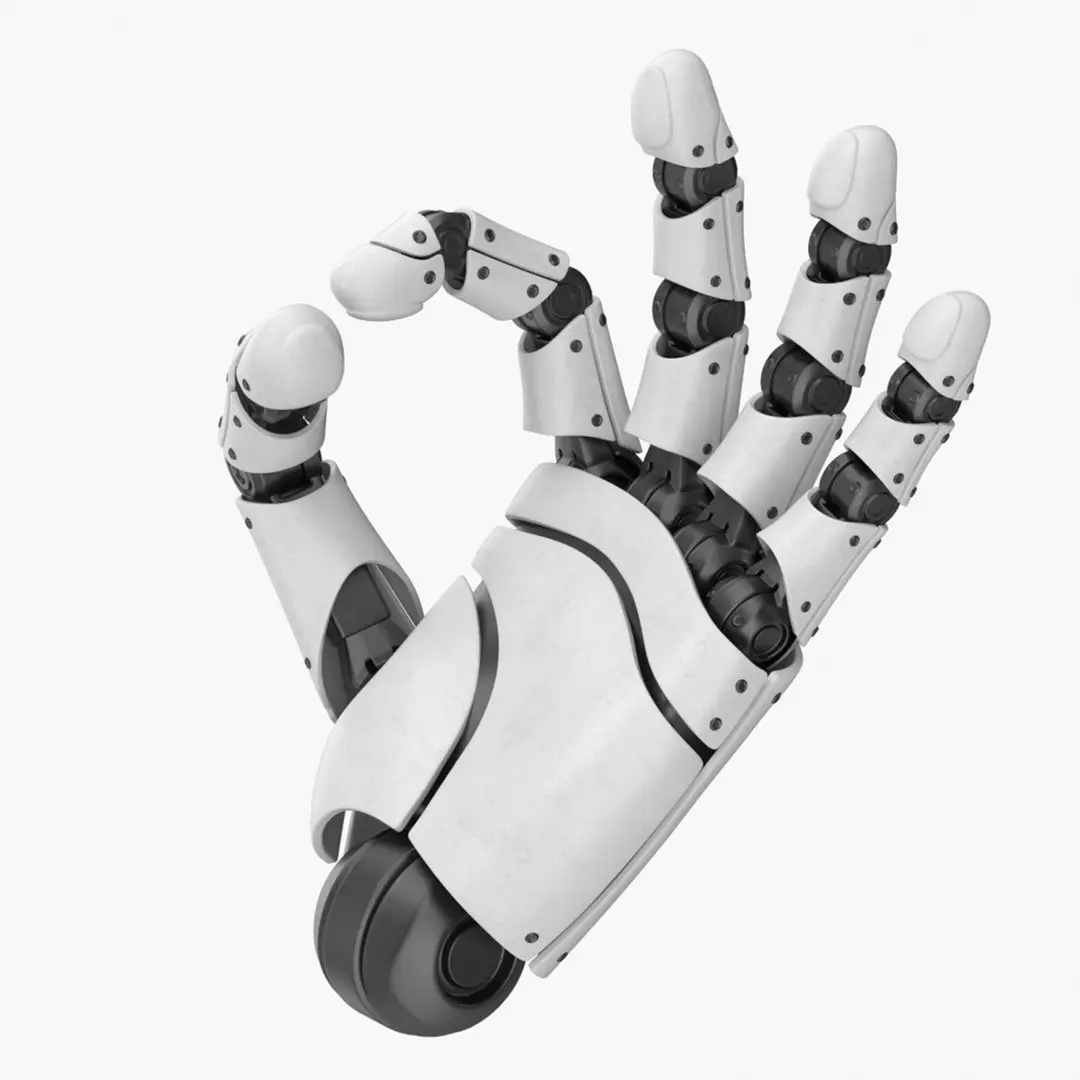 Articulated Robotic Hand Module Rigged for Maya 3D model