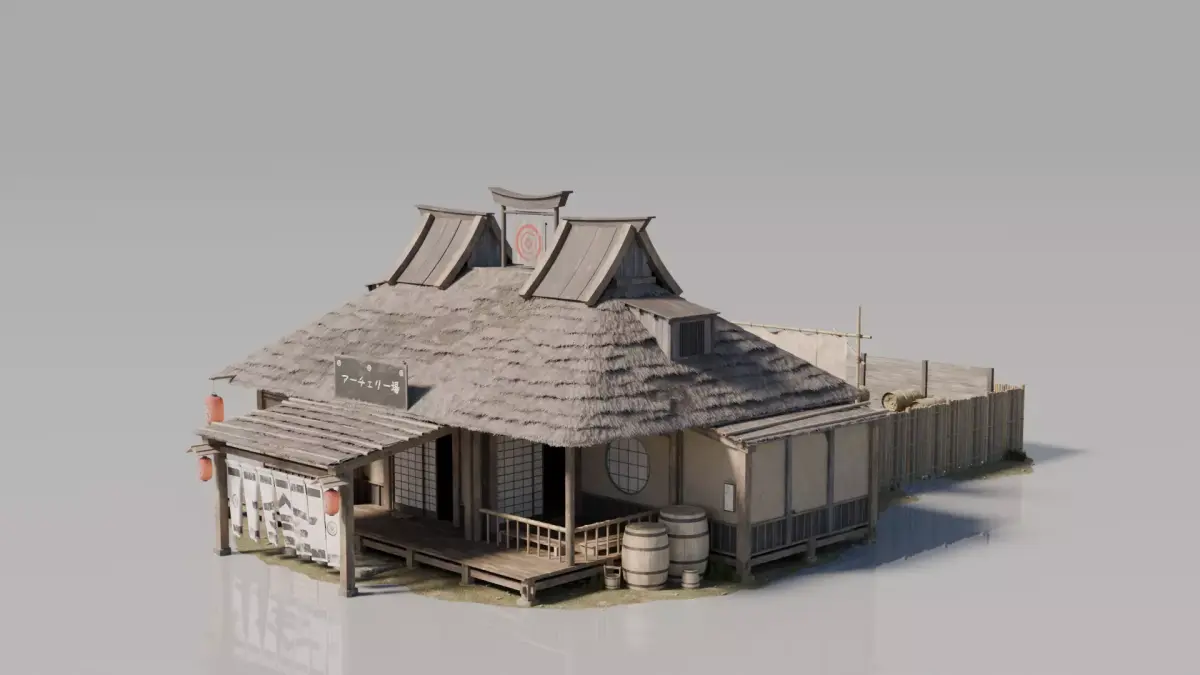 Traditional Japanese House 17 3D model