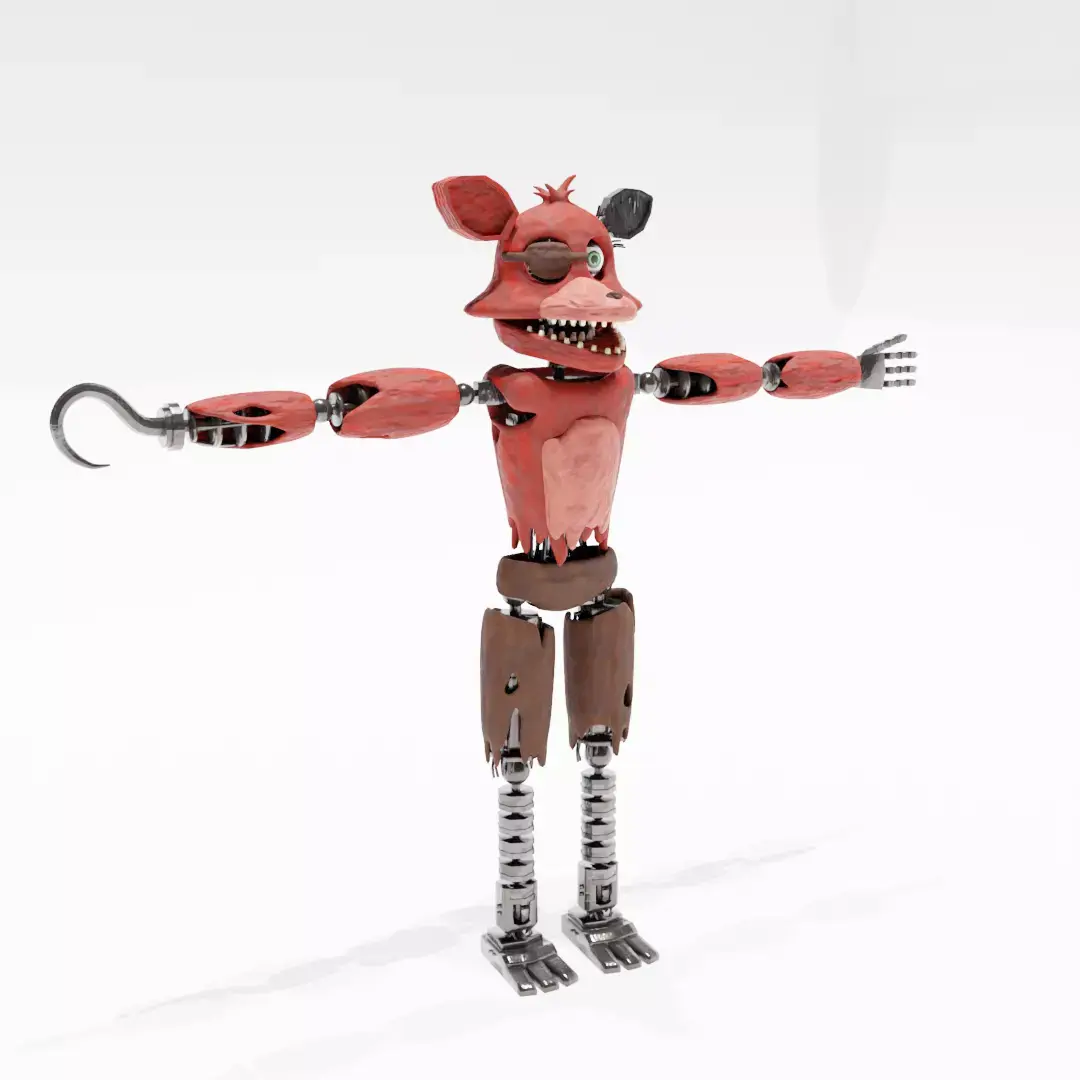 Foxy animated 3D model Low-poly 3D model