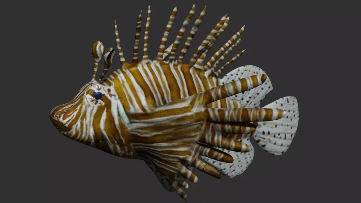 lionfish Low-poly 3D model