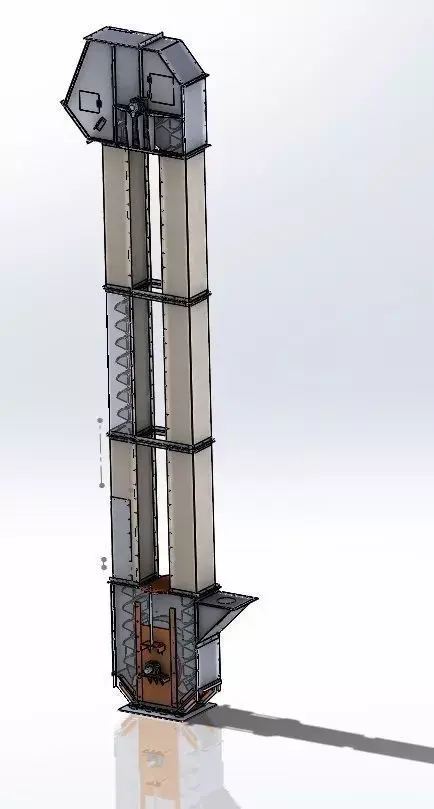 Bucket Elevator 150t 3D model