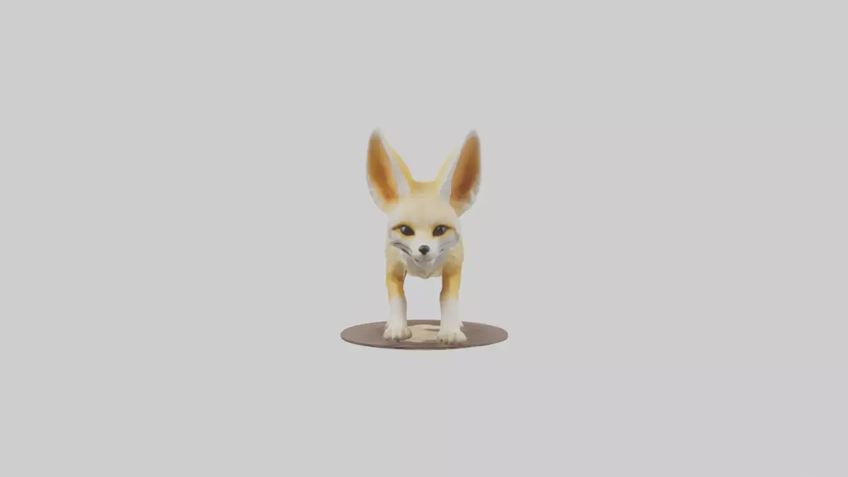 Fennec Fox digging model 3D model