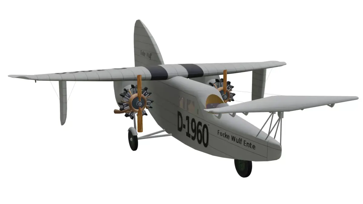 Focke-Wulf F 19 Ente Low-poly 3D model