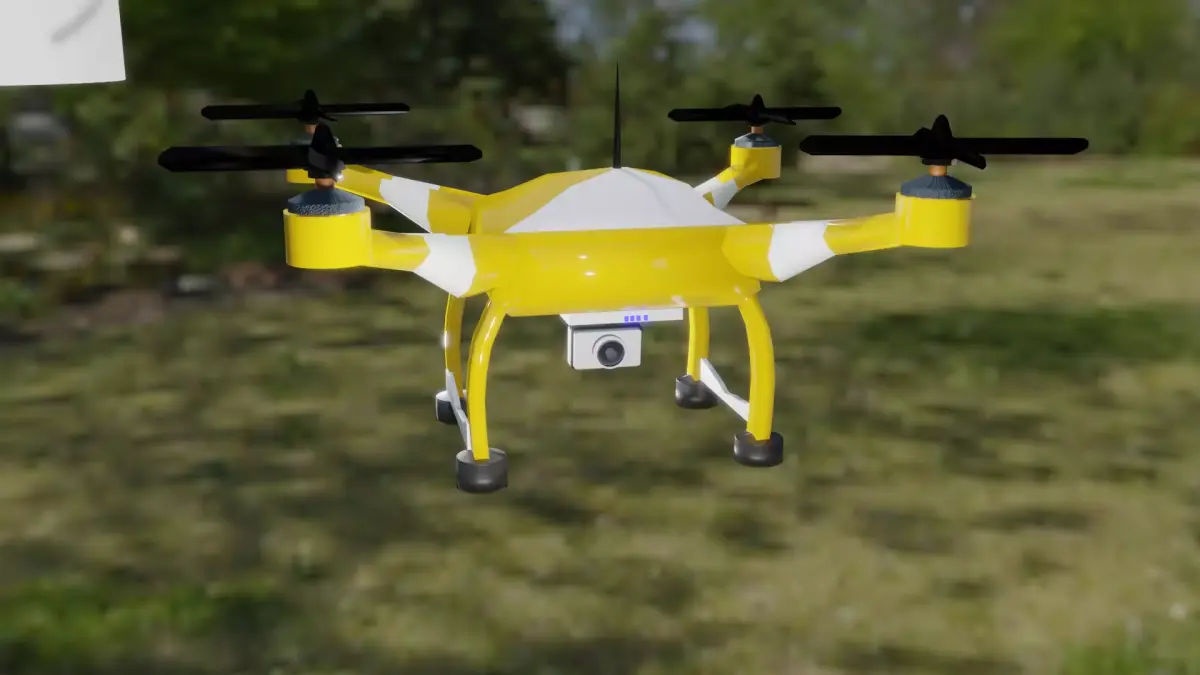Drone pearl sphere Low-poly 3D model
