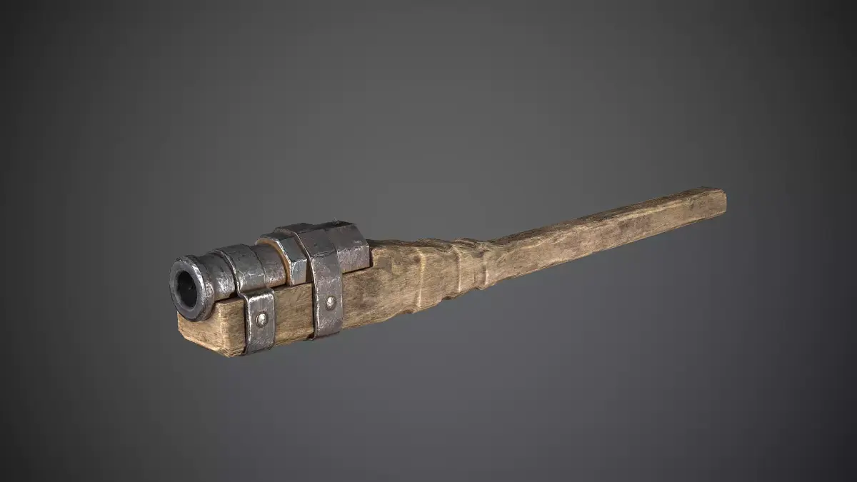 Hand Cannon Medieval Low-poly 3D model