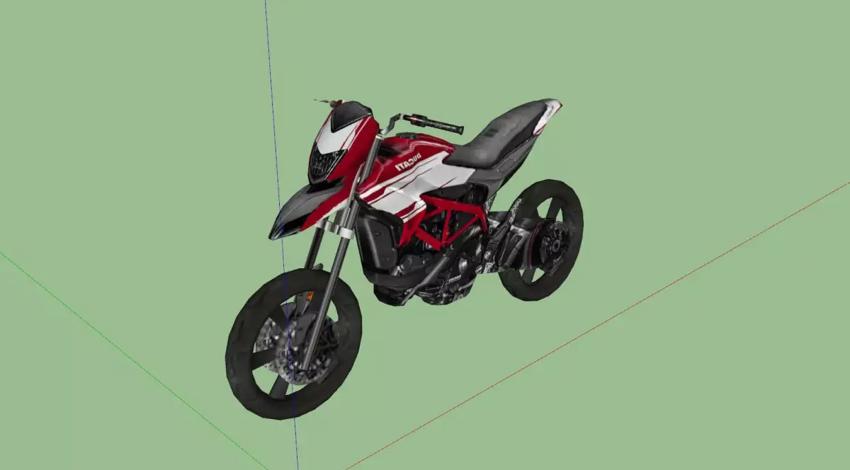 Ducati Hypermotard 939 SP Low-poly 3D model