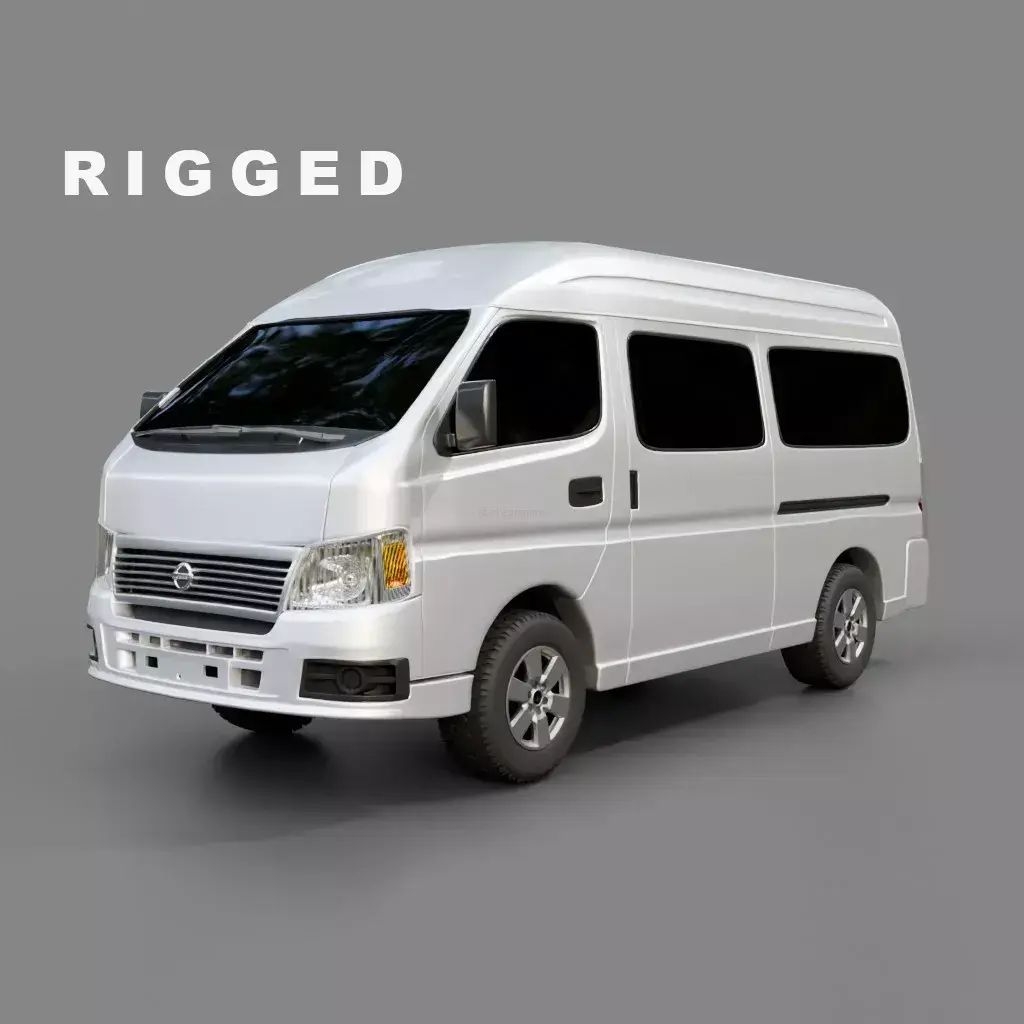 Nissan Caravan Free low-poly 3D model