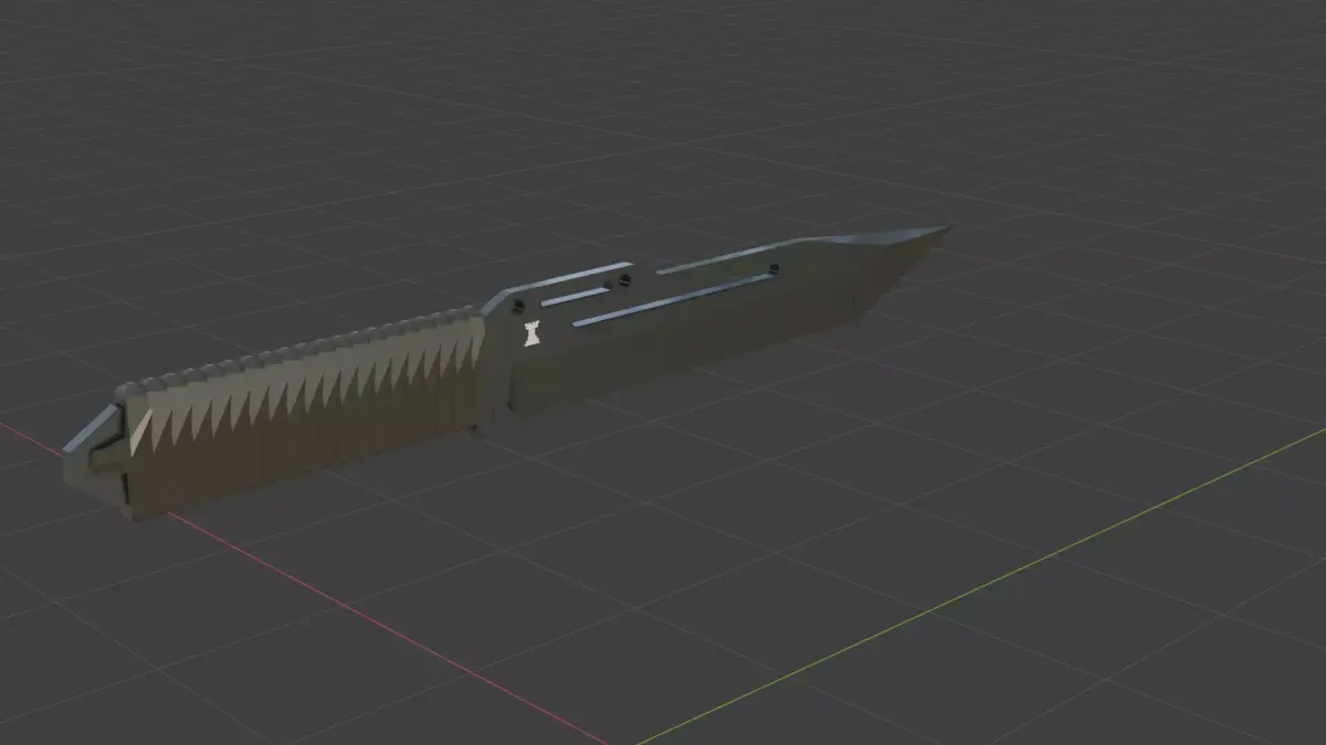 Paracord knife from the game cs go Low-poly 3D model