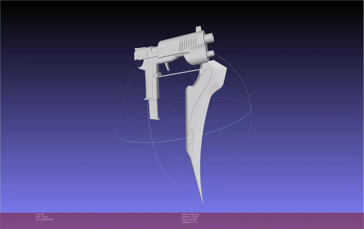 RWBY Ren Gun Basic Model 3D model