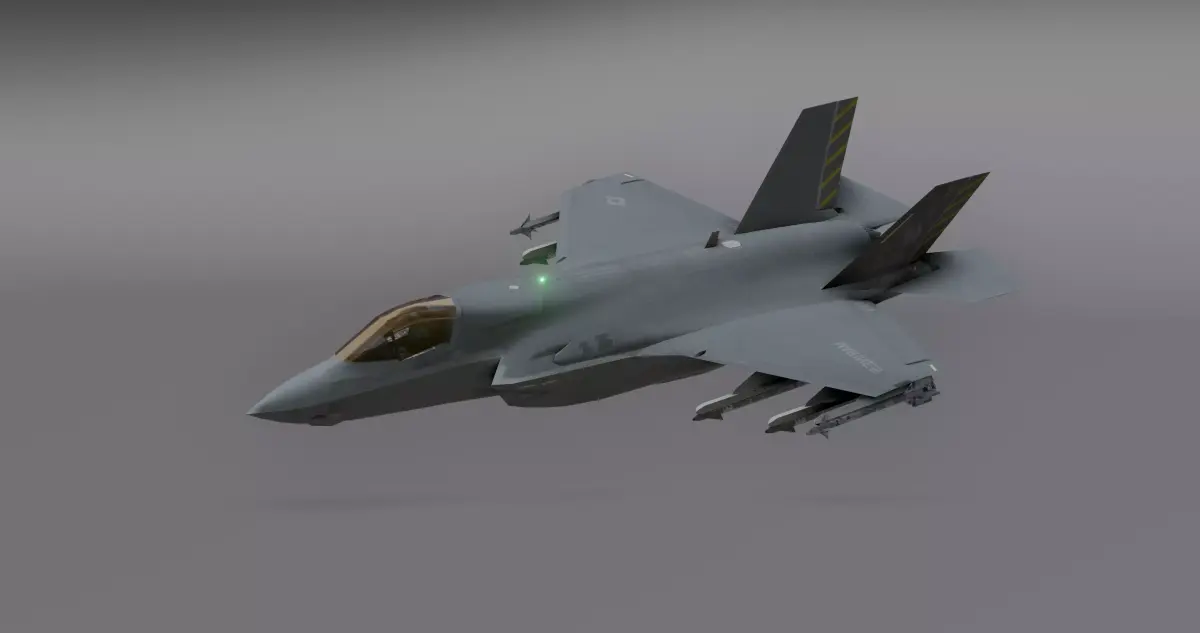 F35 -Bomber Fighter Jet Low-poly 3D model